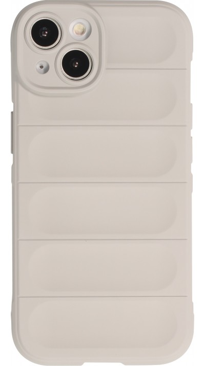 iPhone 14 Plus Case Hülle - Robustes Silikon mit Doppelter Schutzschicht - Hellgrau