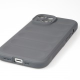 Coque iPhone 14 Plus - Silicone renforcé avec double couche de protection - Gris