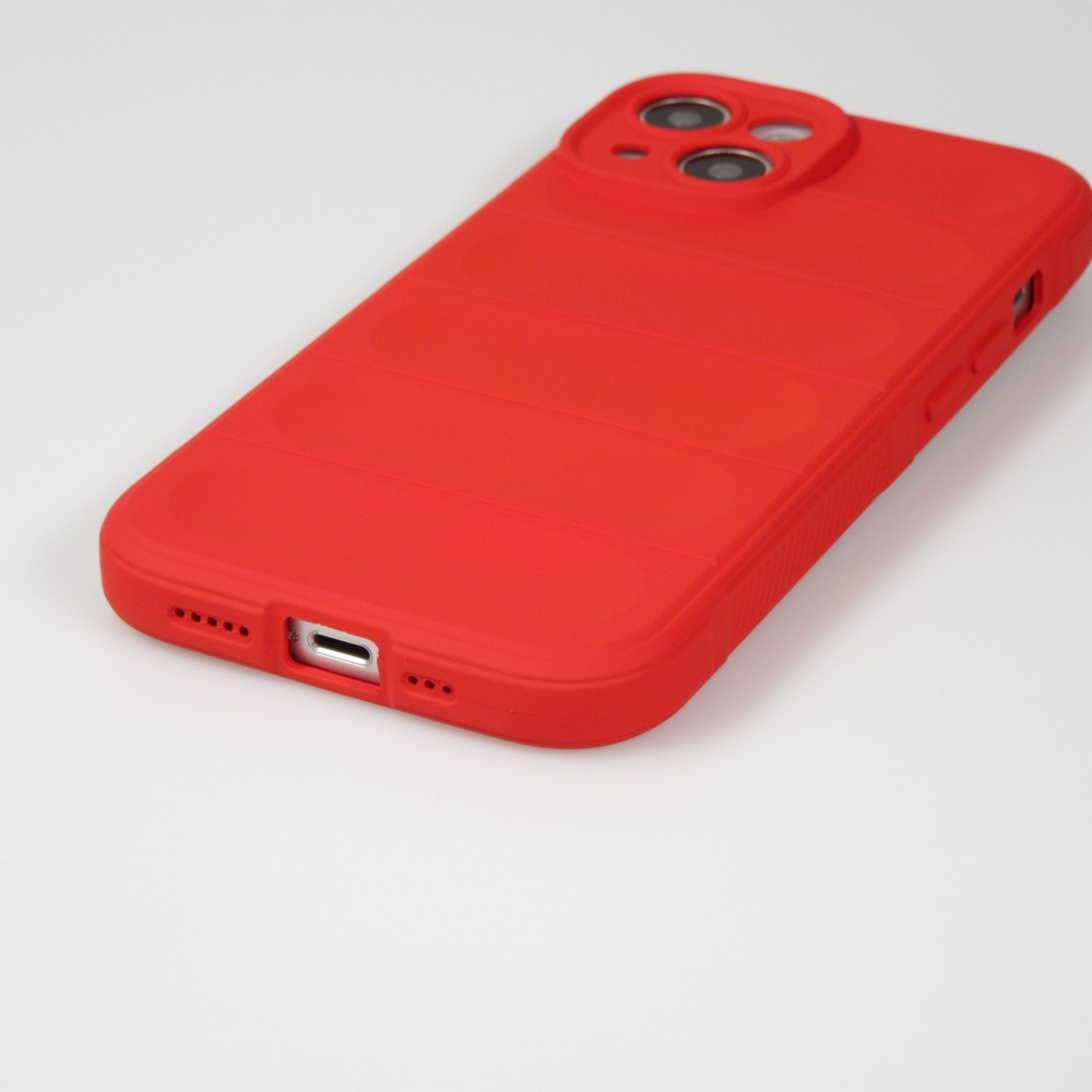 iPhone 14 Plus Case Hülle - Robustes Silikon mit Doppelter Schutzschicht - Rot
