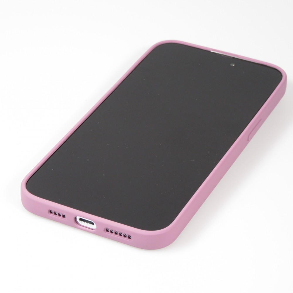 iPhone 14 Case Hülle - Soft Touch mit Ring - Dunkelviolett