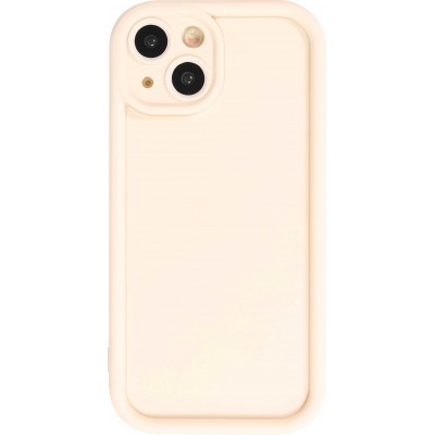 iPhone 14 Case Hülle - Gel Silikon super flexibel mit 360 Grad Dämpfer - Weiss