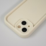 iPhone 14 Case Hülle - Gel Silikon super flexibel mit 360 Grad Dämpfer - Weiss