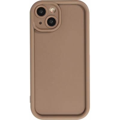Coque iPhone 15 - gel silicone super flexible avec absorbeur de 360 degr&eacute;s - Brun