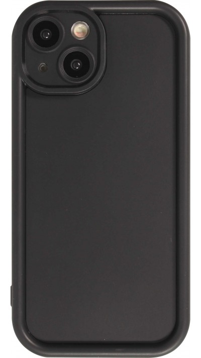 iPhone 15 Case Hülle - Gel Silikon super flexibel mit 360 Grad Dämpfer - Schwarz