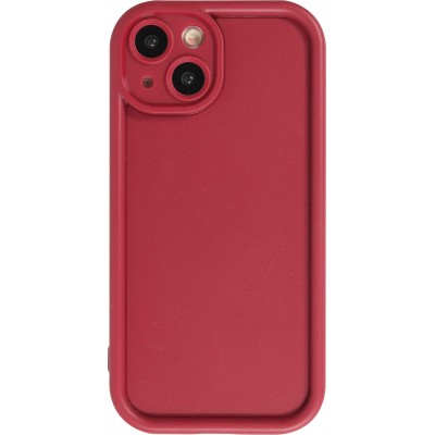 iPhone 14 Case Hülle - Gel Silikon super flexibel mit 360 Grad Dämpfer - Rot
