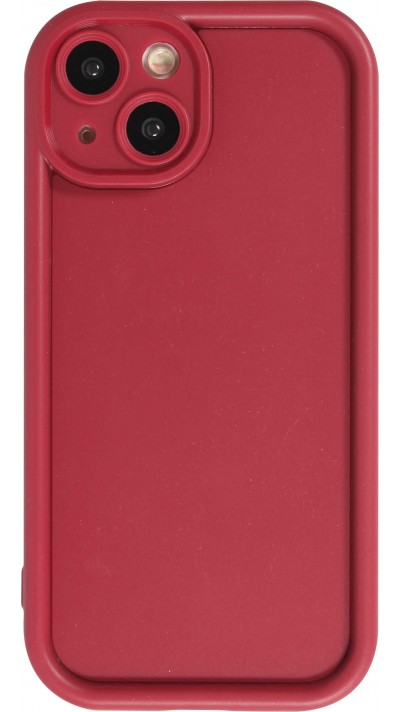 iPhone 15 Case Hülle - Gel Silikon super flexibel mit 360 Grad Dämpfer - Rot