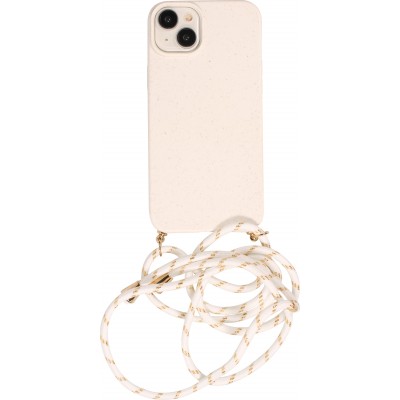 Coque Samsung Galaxy S24 - Bio Eco-Friendly nature avec cordon collier - Blanc