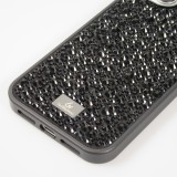 Coque iPhone 15 Plus - Diamant strass The Bling World - Noir