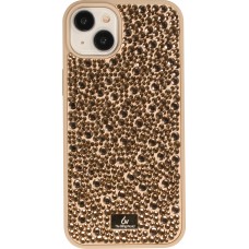 iPhone 15 Case Hülle - Glitzer Diamant The Bling World - Gold