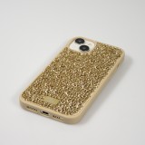 iPhone 15 Case Hülle - Glitzer Diamant The Bling World - Gold