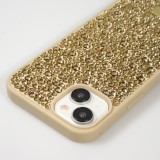 iPhone 15 Case Hülle - Glitzer Diamant The Bling World - Gold