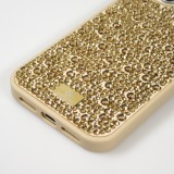 iPhone 15 Case Hülle - Glitzer Diamant The Bling World - Gold