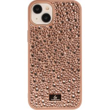Coque iPhone 15 - Diamant strass The Bling World - Or rose
