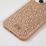 Coque iPhone 15 - Diamant strass The Bling World - Or rose