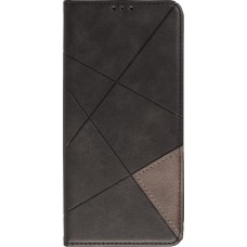 Hülle iPhone 15 - Flip Geometrisch - Schwarz/grau