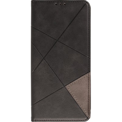 Hülle iPhone 15 - Flip Geometrisch - Schwarz/grau