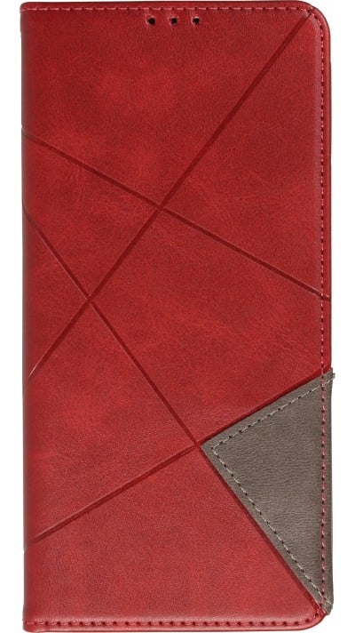 Hülle iPhone 15 - Flip Geometrisch - Rot