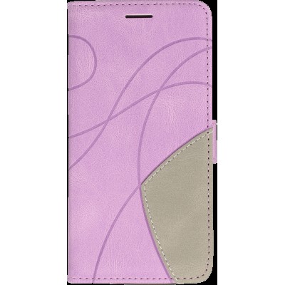 iPhone 15 Case Hülle - Flip classical elegant fine lines - Violett