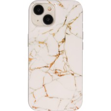 iPhone 15 Case Hülle - Gel Glossy Marmor - Weiss