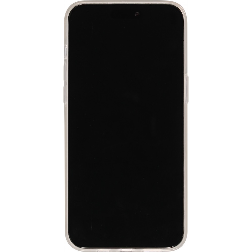 iPhone 15 Case Hülle - Gel Glossy Marmor - Weiss