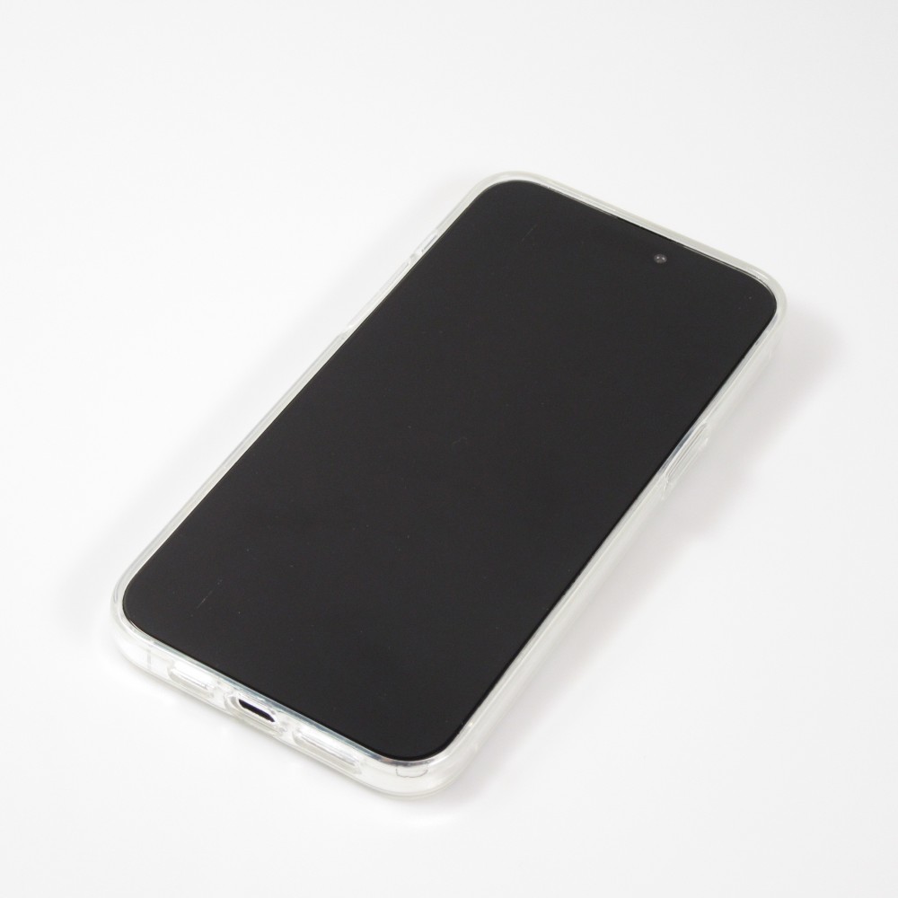 iPhone 15 Case Hülle - Gel Glossy Marmor - Weiss