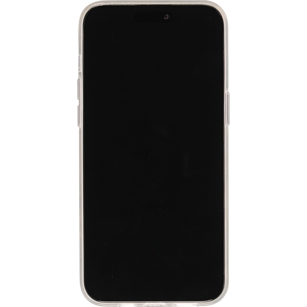 iPhone 15 Case Hülle - Gel Glossy Marmor - Blau