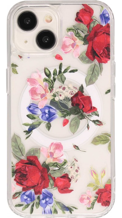 Coque iPhone 15 - Gel silicone MagSafe - Spring Vibes Flowers Nr. - 2