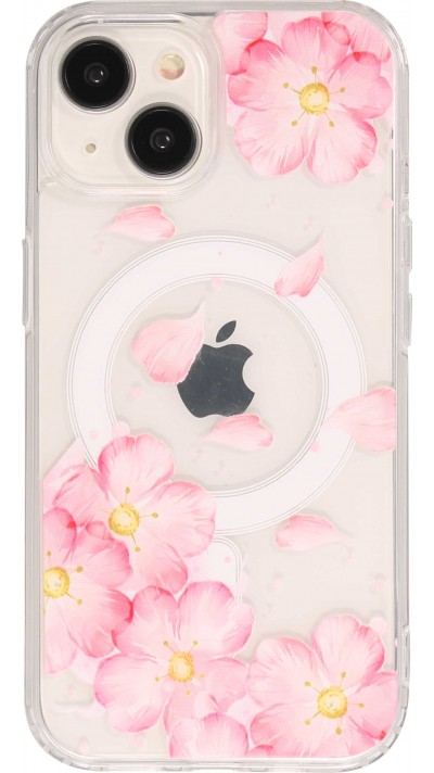 Coque iPhone 15 - Gel silicone MagSafe - Spring Vibes Flowers Nr. - 4