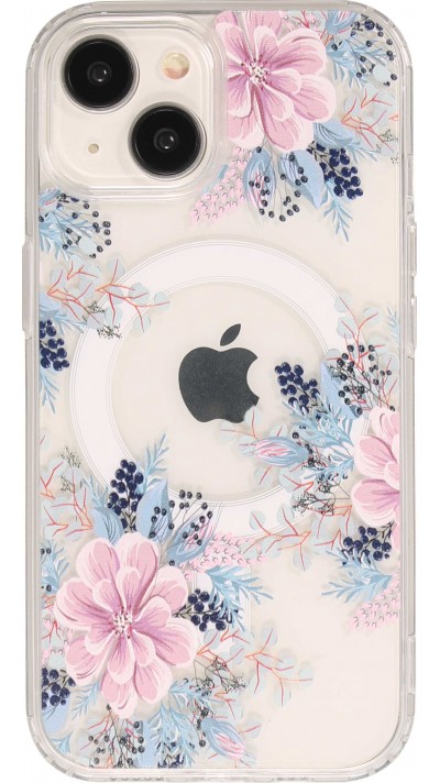 iPhone 15 Case Hülle - Gel Silikon MagSafe - Spring Vibes Flowers Nr. - 6