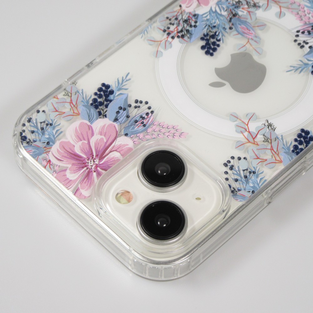 Coque iPhone 15 - Gel silicone MagSafe - Spring Vibes Flowers Nr. - 6