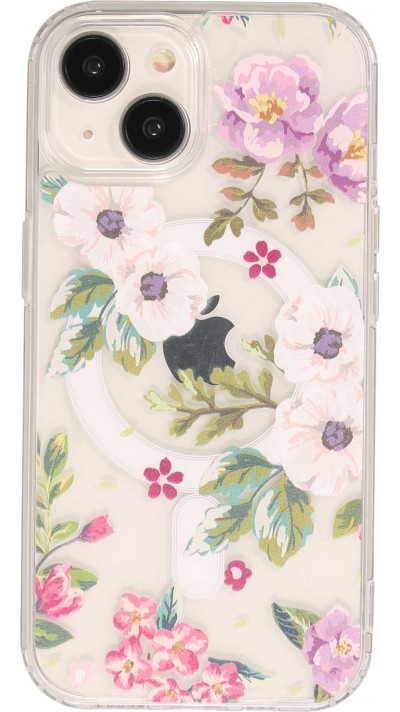 Coque iPhone 15 - Gel silicone MagSafe - Spring Vibes Flowers Nr. - 7