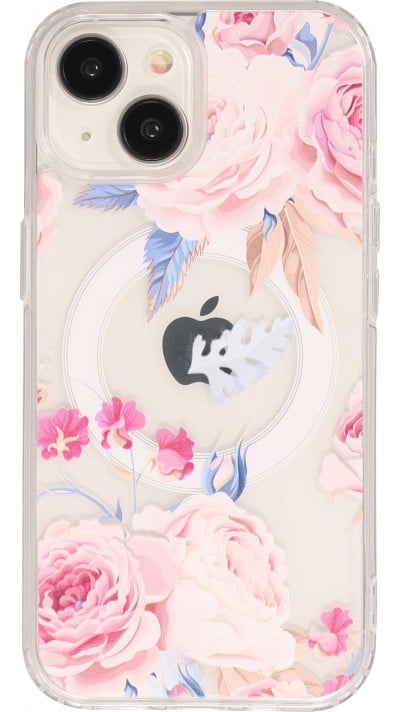 Coque iPhone 15 - Gel silicone MagSafe - Spring Vibes Flowers Nr. - 8