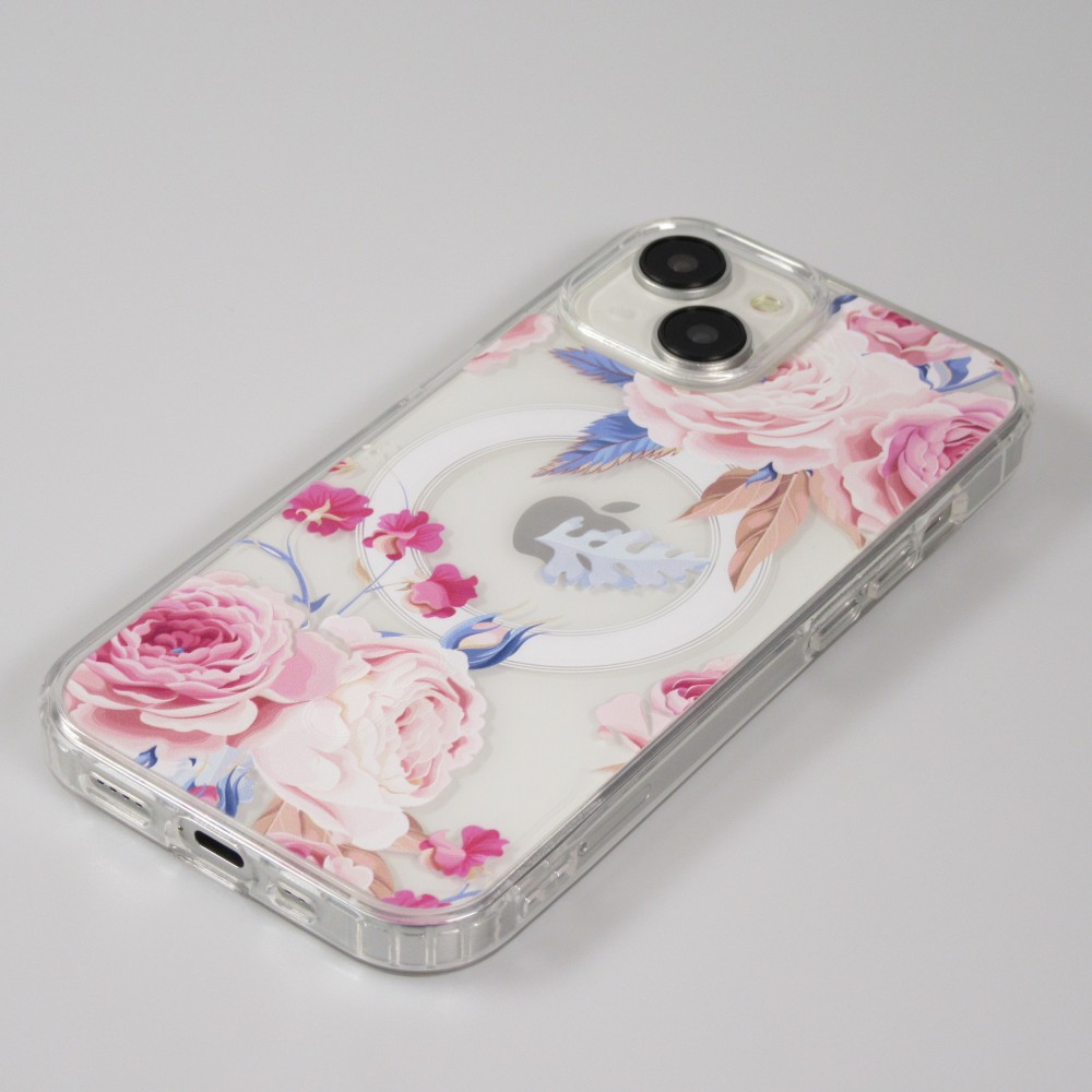 iPhone 15 Case Hülle - Gel Silikon MagSafe - Spring Vibes Flowers Nr. - 8