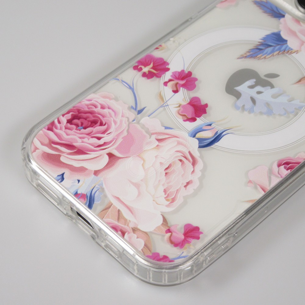 iPhone 15 Case Hülle - Gel Silikon MagSafe - Spring Vibes Flowers Nr. - 8