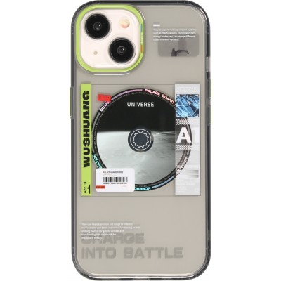 Coque iPhone 15 - Gel silicone rigide MagSafe TGVIs Space Series Explore Wushuang Universe - Gris