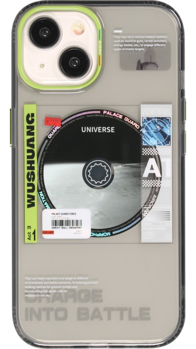 iPhone 15 Case Hülle - Straffes Silikon MagSafe TGVIs Space Series Explore Wushuang Universe - Grau