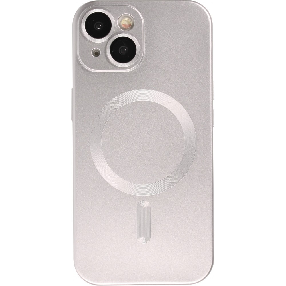 Coque MagSafe avec cache de caméra iPhone 13 (argent) 