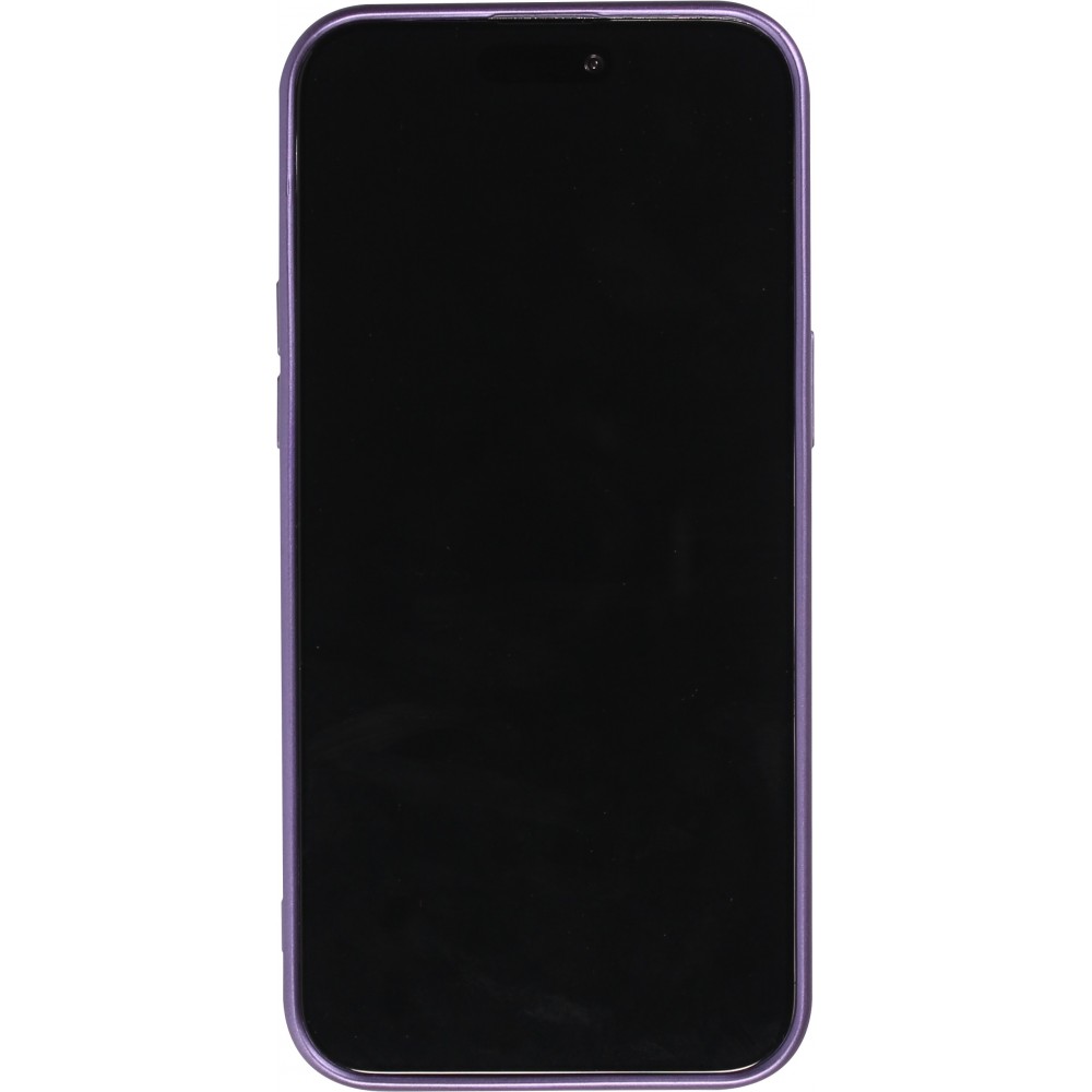 Coque iPhone 15 - Gel souple avec vitre de protection caméra MagSafe - Violet