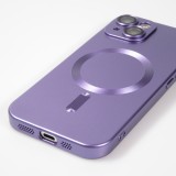 Coque iPhone 15 - Gel souple avec vitre de protection caméra MagSafe - Violet