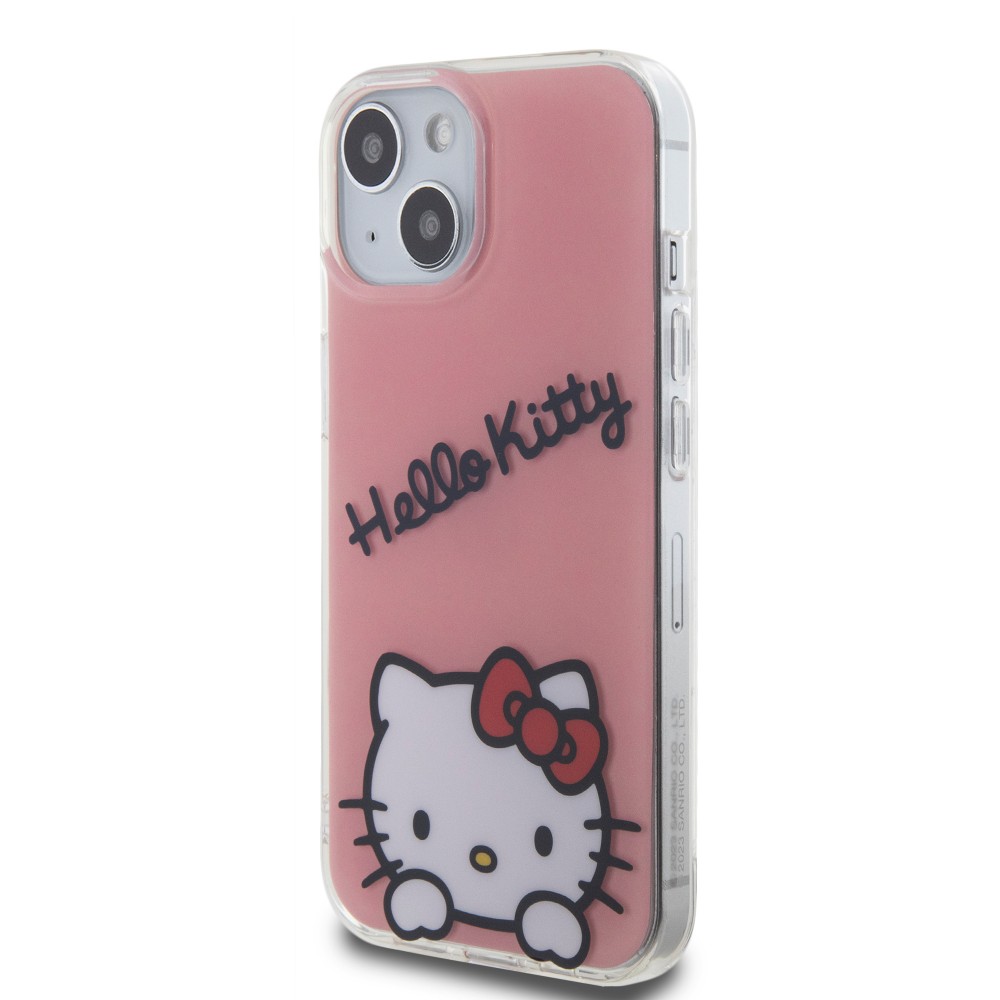 iPhone 15 Case Hülle - Hello Kitty Daydreamer Lackgel - Rosa