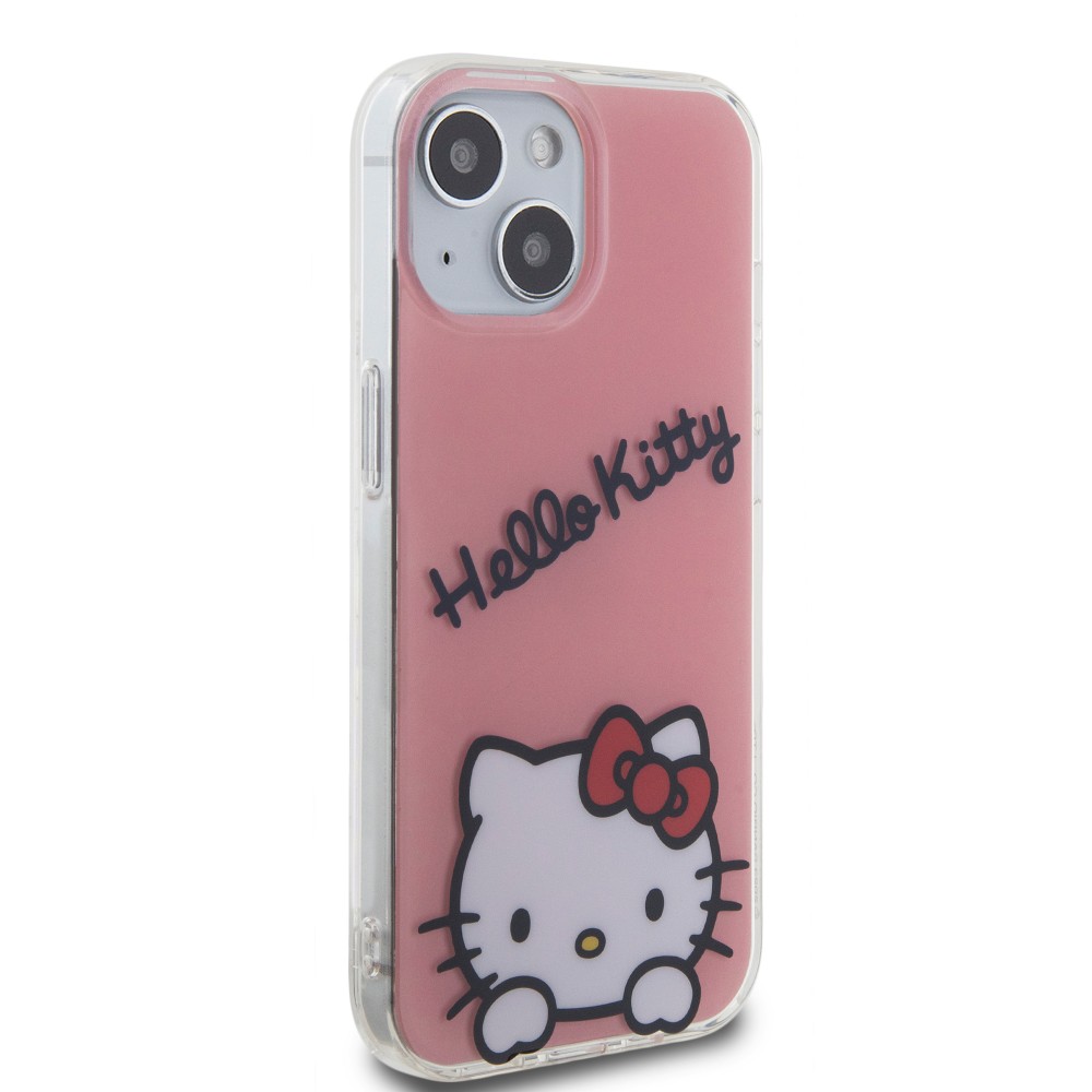 Coque iPhone 15 - Hello Kitty Daydreamer gel laqué - Rose