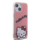 Coque iPhone 15 - Hello Kitty Daydreamer gel laqué - Rose