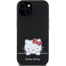 Coque iPhone 15 - Hello Kitty Daydreamer silicone soft touch - Noir