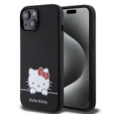 Coque iPhone 15 - Hello Kitty Daydreamer silicone soft touch - Noir