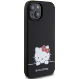 Coque iPhone 15 - Hello Kitty Daydreamer silicone soft touch - Noir