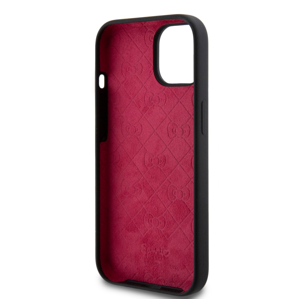 Coque iPhone 15 - Hello Kitty Daydreamer silicone soft touch - Noir
