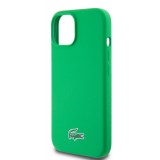 Coque iPhone 15 - Lacoste silicone soft touch Magsafe - Vert