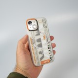 Coque iPhone 15 - MWK Cyber Grid silicone avec MagSafe - Blanc