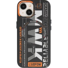 Coque iPhone 15 - MWK Cyber Grid silicone avec MagSafe - Noir