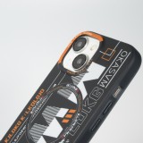 Coque iPhone 15 - MWK Cyber Grid silicone avec MagSafe - Noir